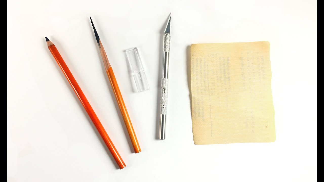 ZIMOU TAN | ART | How to sharpen your charcoal pencil to draw.