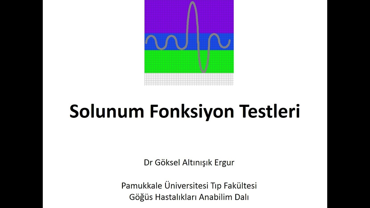 Solunum Fonksiyon Testi sonu&ccedil;larının yorumlanması dersi