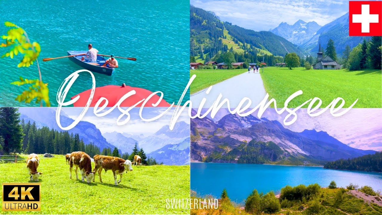 Kandersteg to Oeschinen Lake || Hiking in One of the Most Beautiful Place in Switzerland || 4K