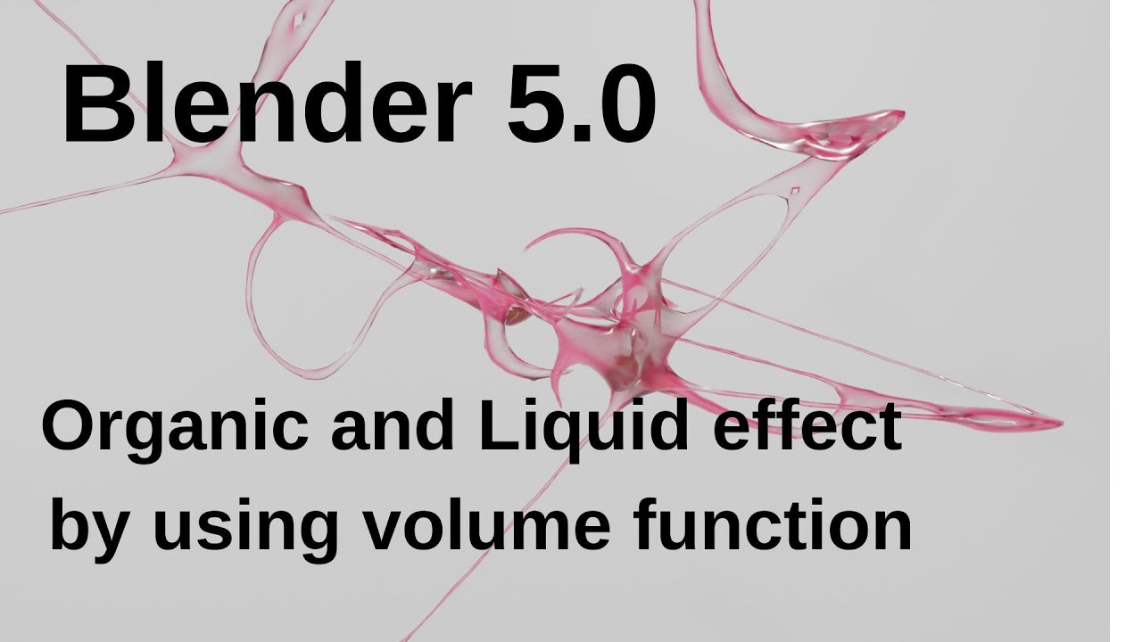 Blender 5.0 using volume nodes to make a simple smooth, and organic  effect