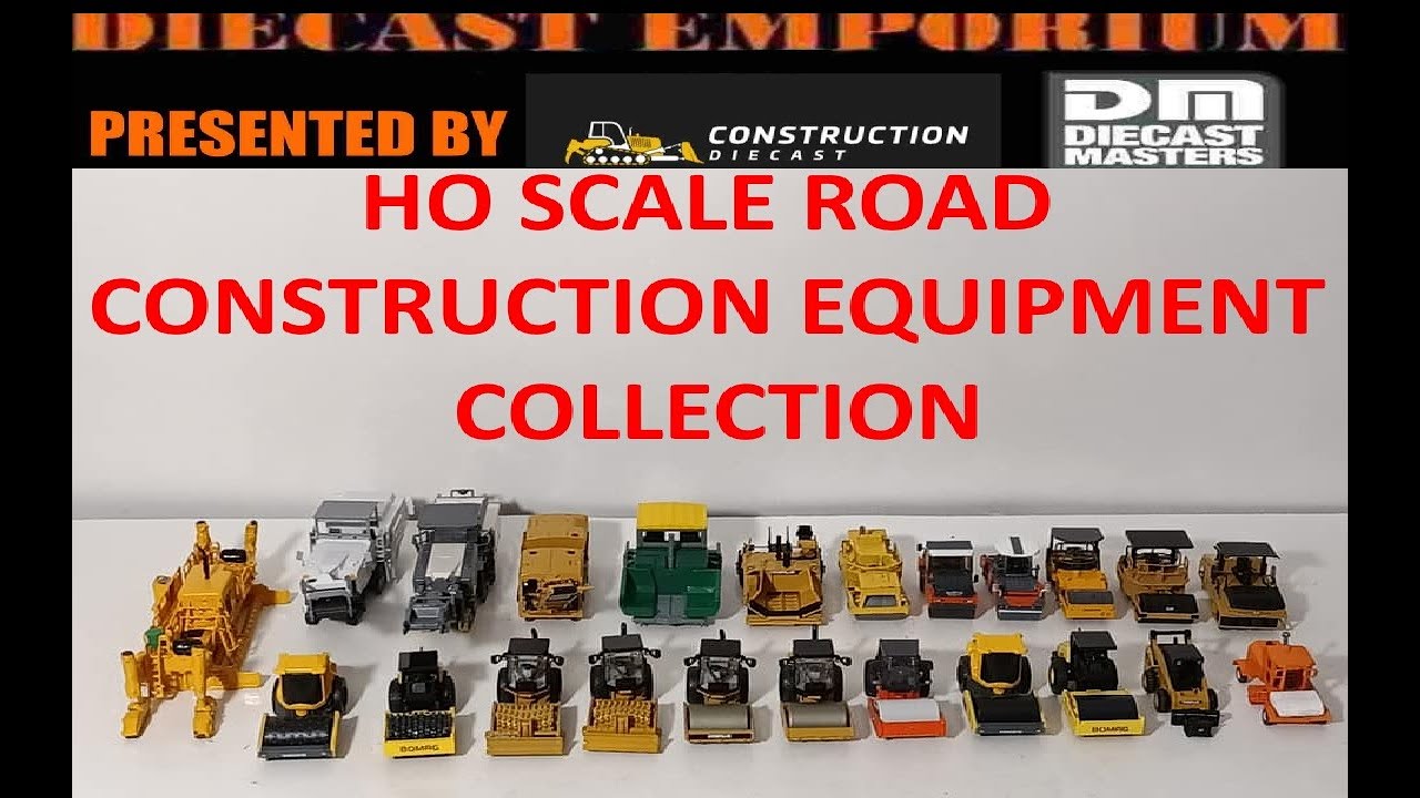 HO Scale Diecast & Brass Paving Road Construction Vehicle Collection