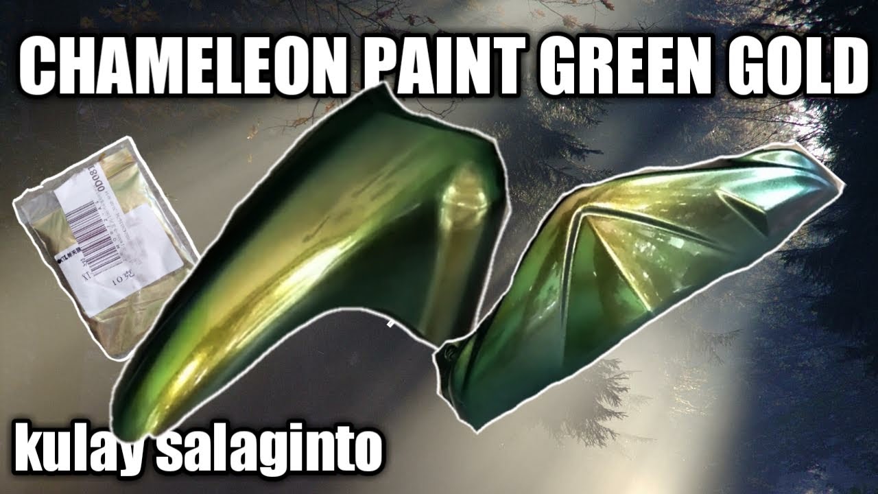 Chameleon paint pigment green to gold/salaginto paint tutorial