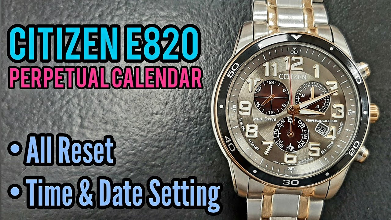 Citizen Eco-Drive E820 Time Setting Date Setting and All Reset | Watch Repair Channel | SolimBD