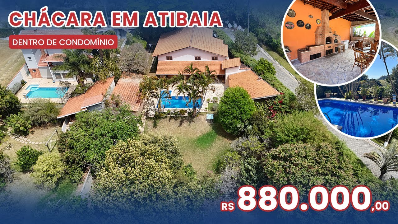 CHÁCARA EM ATIBAIA DENTRO DE CONDOMINIO QUE ACEITA FINANCIAMENTO BANCARIO - Heitor Neto