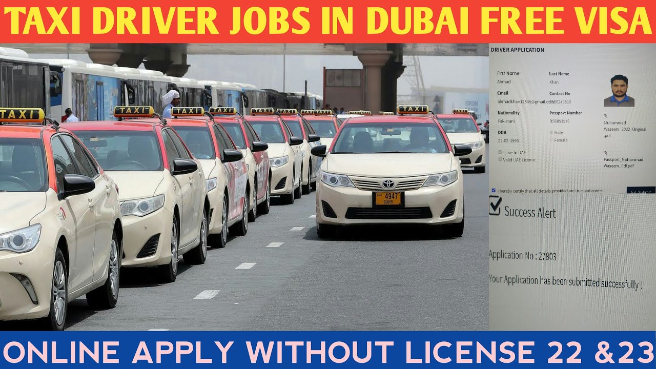 How to apply for taxi driver jobs in dubai | Taxi driver jobs in dubai | Apply Online