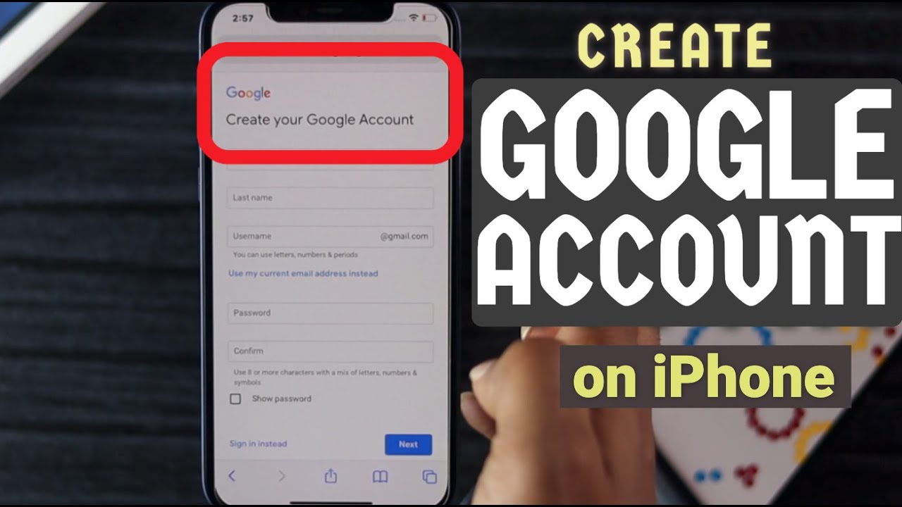 Создать учетную запись Google на iPhone (как) | Создать новую учетную запись Gmail