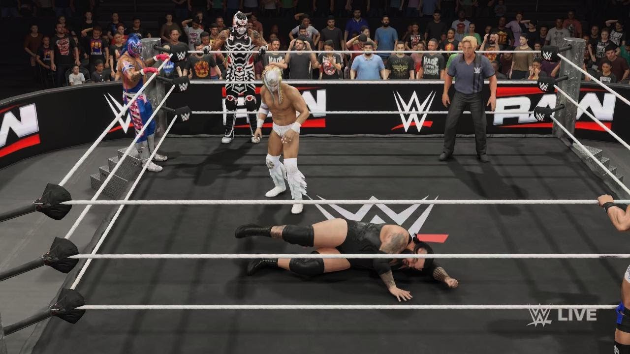 Raw- Dragon lee and Penta and Rey vs the Vision