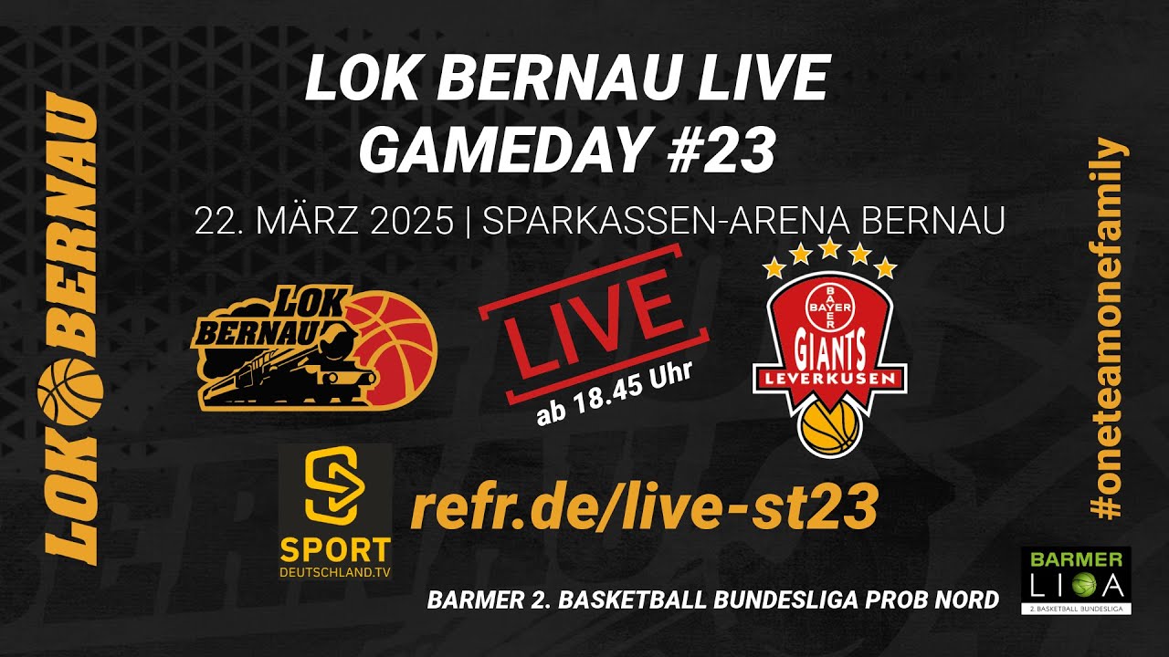 LOK BERNAU vs BAYER GIANTS LEVERKUSEN | Barmer 2. Basketball Bundesliga ProB Nord