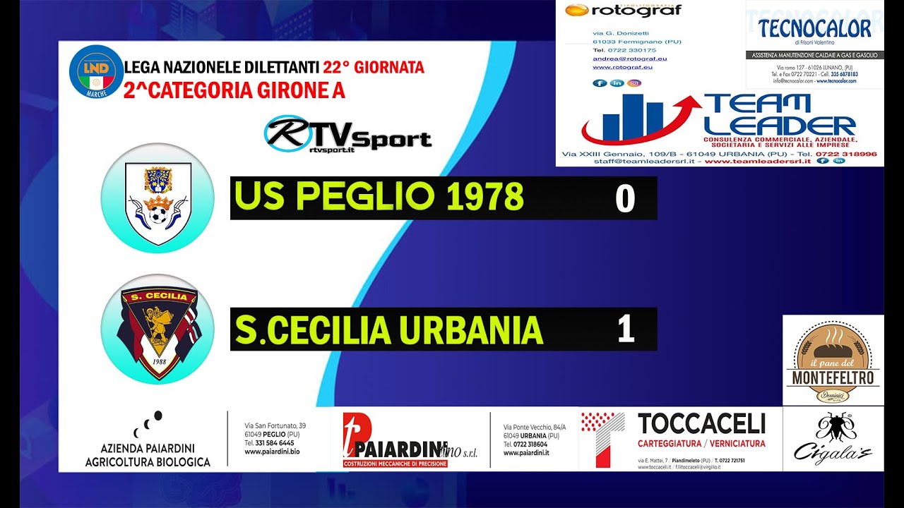 PEGLIO 0-1 SANTA CECILIA URBANIA