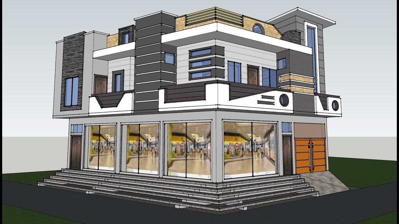 3D Animation: Modern Market Layouts, Shop Blueprint.
