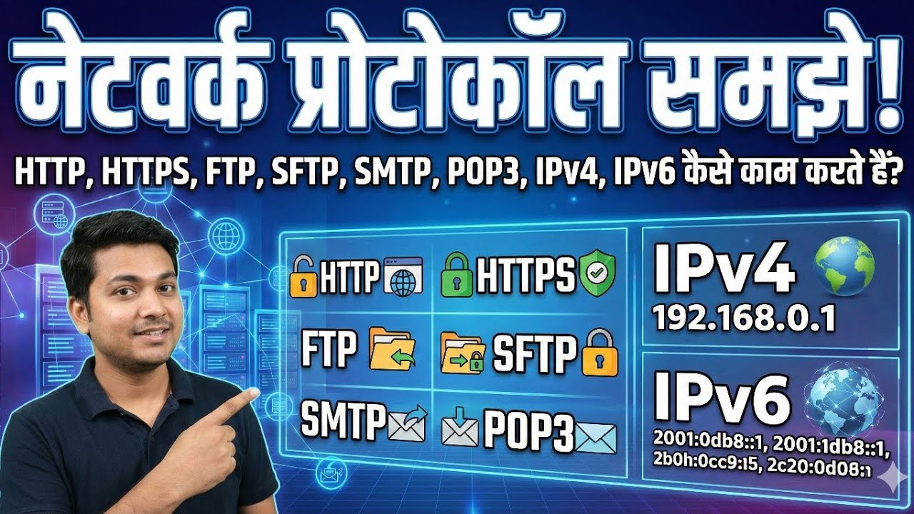  HTTP, HTTPS, FTP, SFTP, SMTP, POP3, IPv4 और IPv6 क्या होते हैं और ये कैसे काम करते हैं!