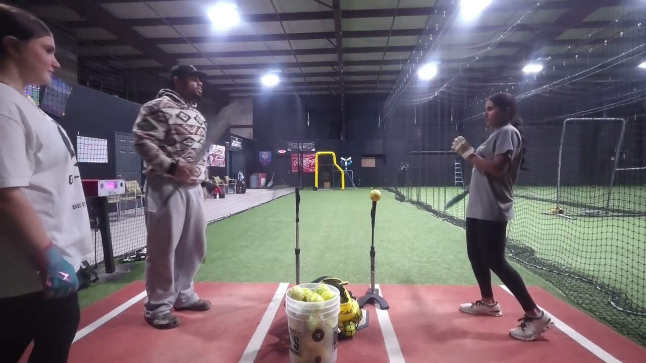 Ava Breckenkamp and Leela Patel Hitting Lesson 1/30/26