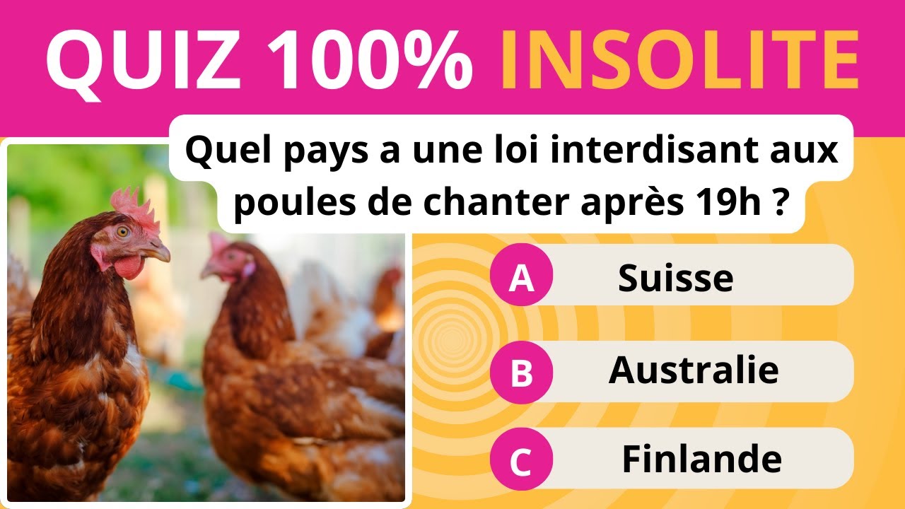 Quiz 100% insolite. 60 questions de culture générale!