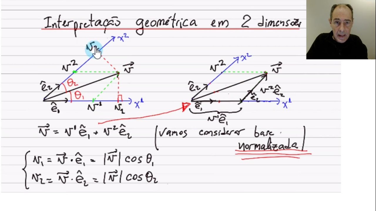 Relatividade: Aula 8 - Vetores: Componentes Covariante e Contravariante e Tensor Métrico