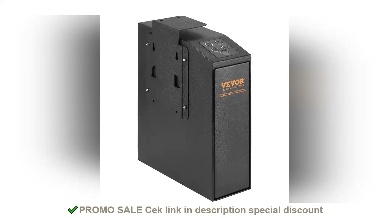 VEVOR Mounted Gun Safe for Pistols, Biometric Gun Safe with Three Quick Access Ways of Fingerprints,