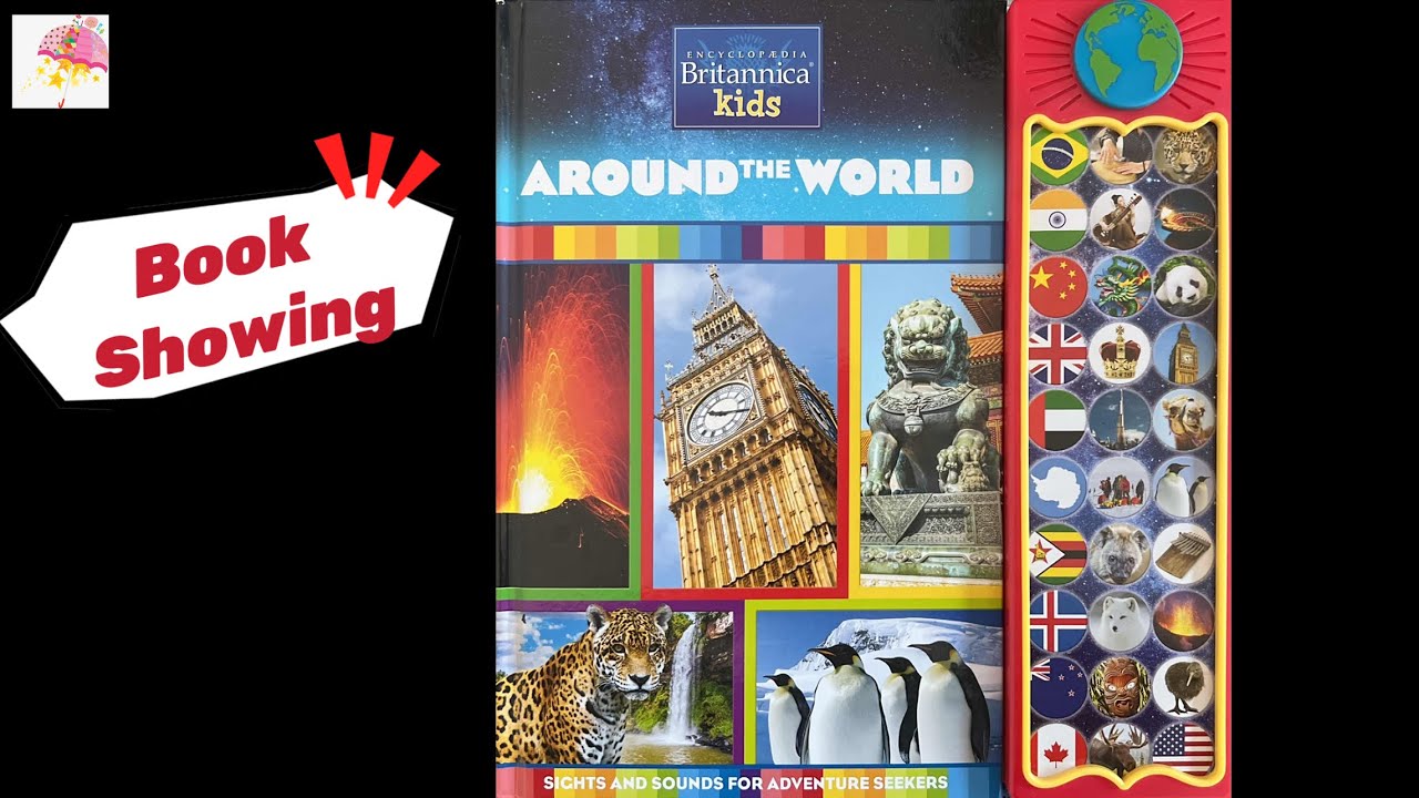 Book showing: Britannica Kids Around the World | button sound book | country and culture
