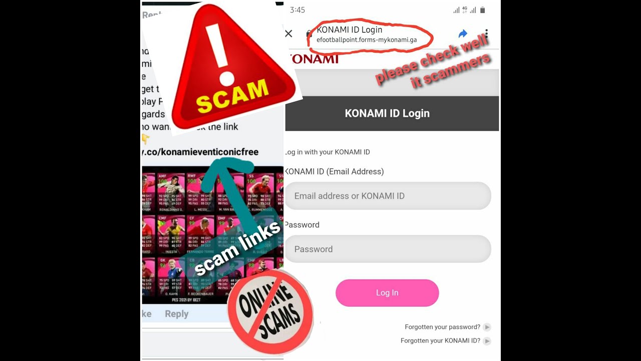 PROTECT_YOUR_KONAMI_ACCOUNT_AVOID_UNKNOWN_LINK|| PES LAB