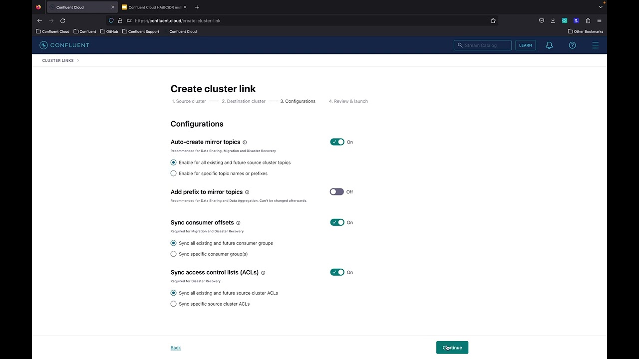 Confluent Cloud multi-region active-active pattern for disaster avoidance with Cluster Linking