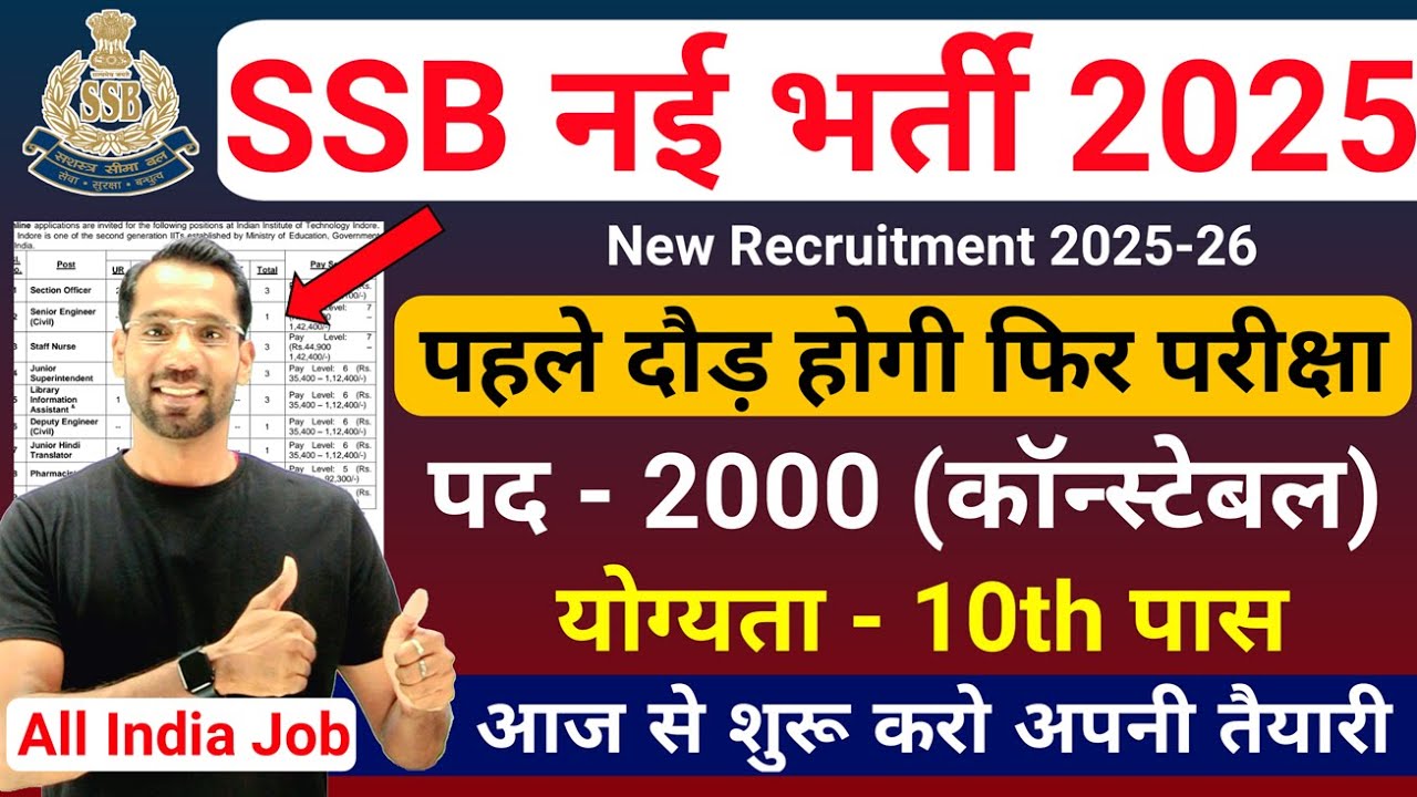 Новая вакансия констебля SSB 2025 | Набор на митинг SSB 2025 | Новая вакансия SSB 2025 | Вакансии...
