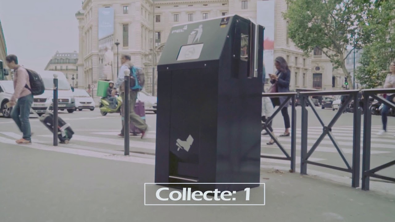 Poubelle compactrice urbaine solaire et connectée : SOLAR STREET BIN