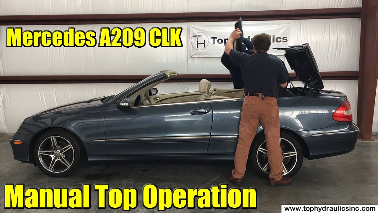 Mercedes A209 CLK — Как вручную управлять крышей