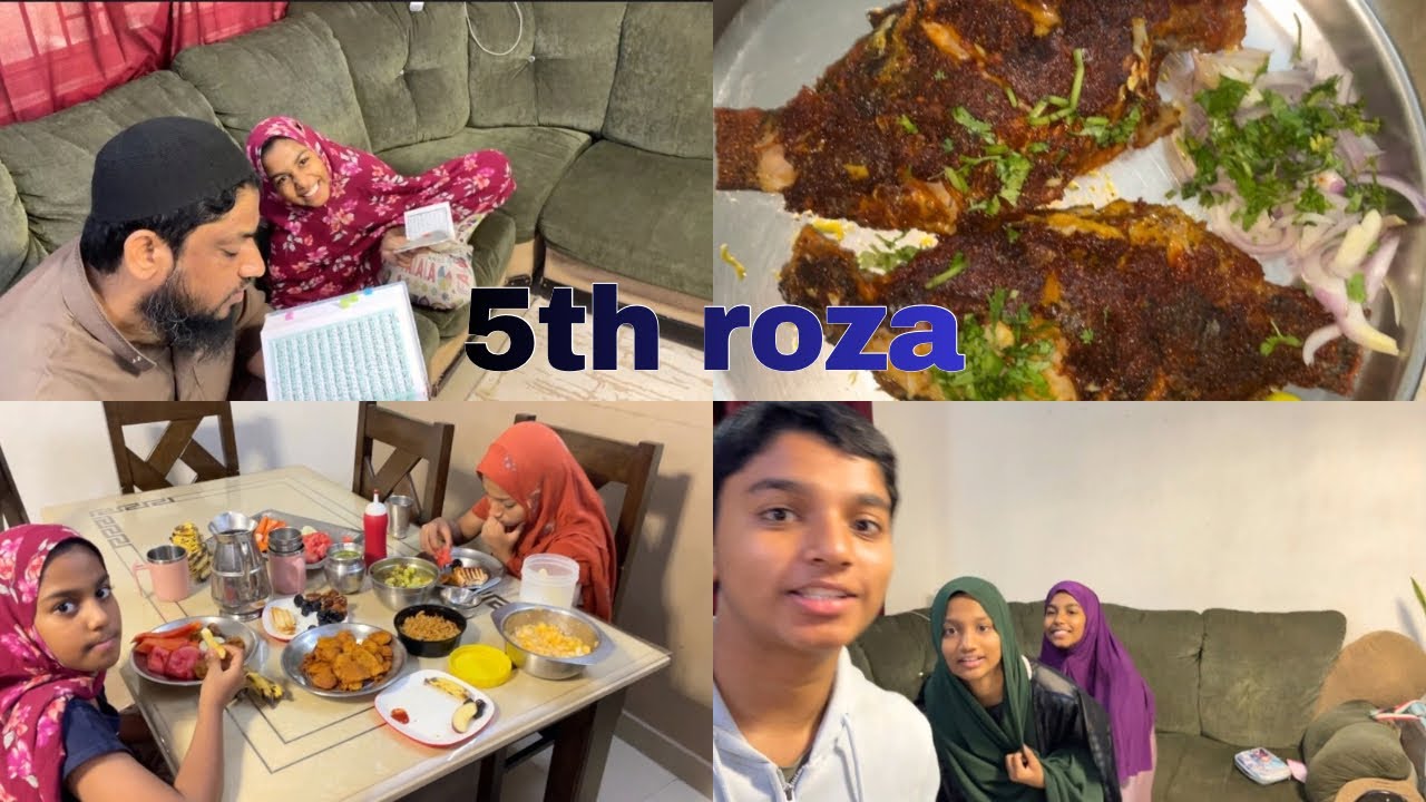 5th roza vlog and taraweeh team | fish masala fry | chicken masala in sehri | taraweeh sabaq kids