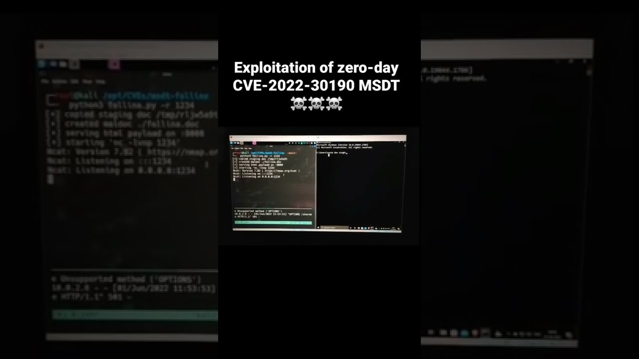 Follina security vulnerability POC  CVE 2022 30190 | MSDT vulnerability exploitation