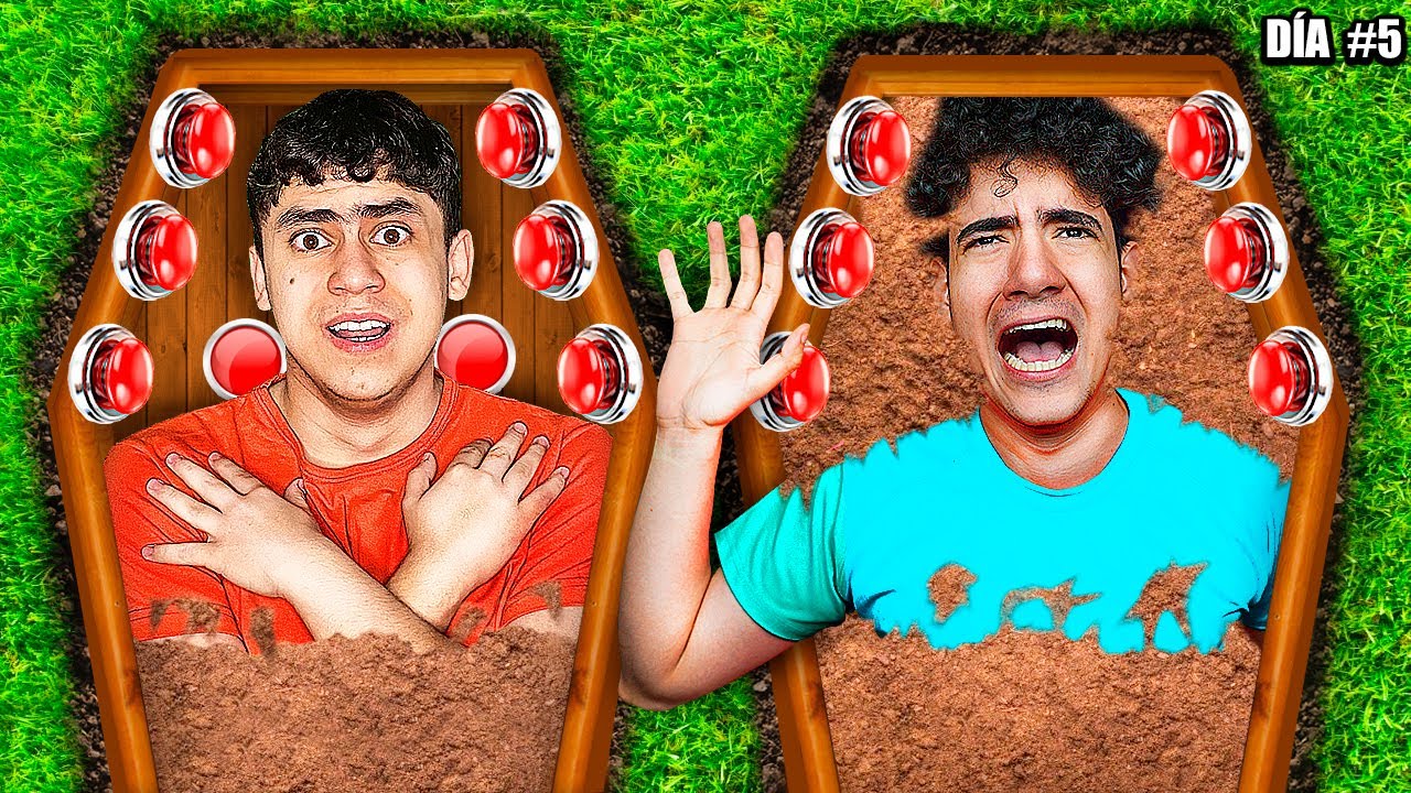 EL ÚLTIMO EN SALIR DEL ATAUD con 100 BOTONES MISTERIOSOS GANA 2000$ 😲💸