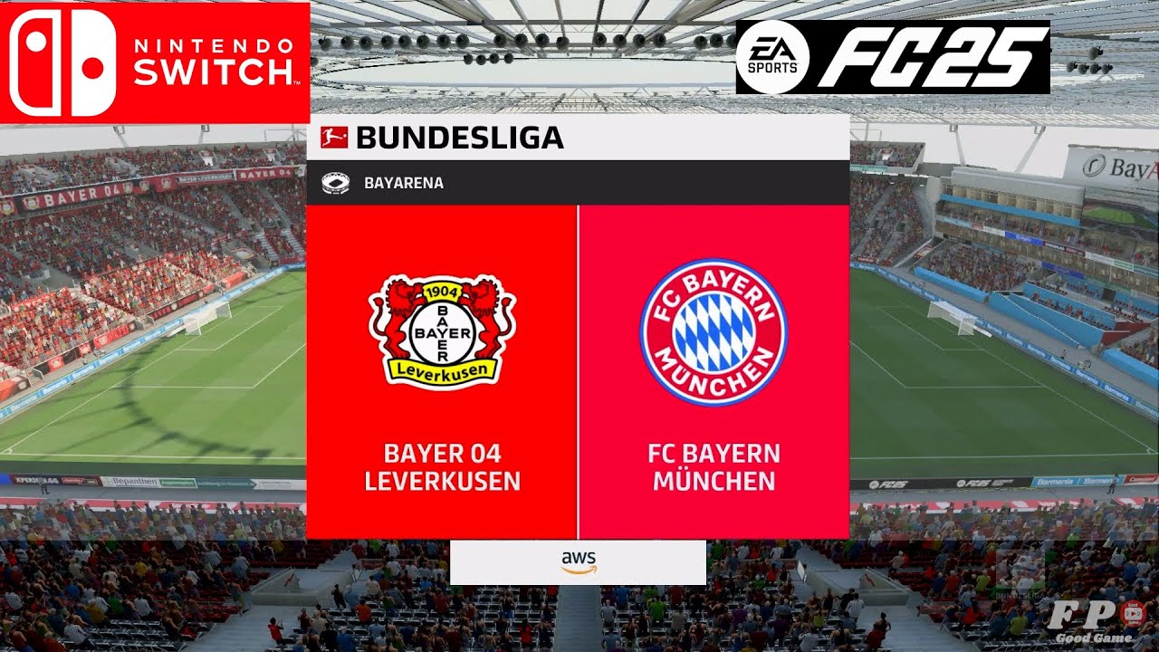 FC 25 Bundesliga - Леверкузен против Баварии Мюнхен Геймплей Nintendo Switch