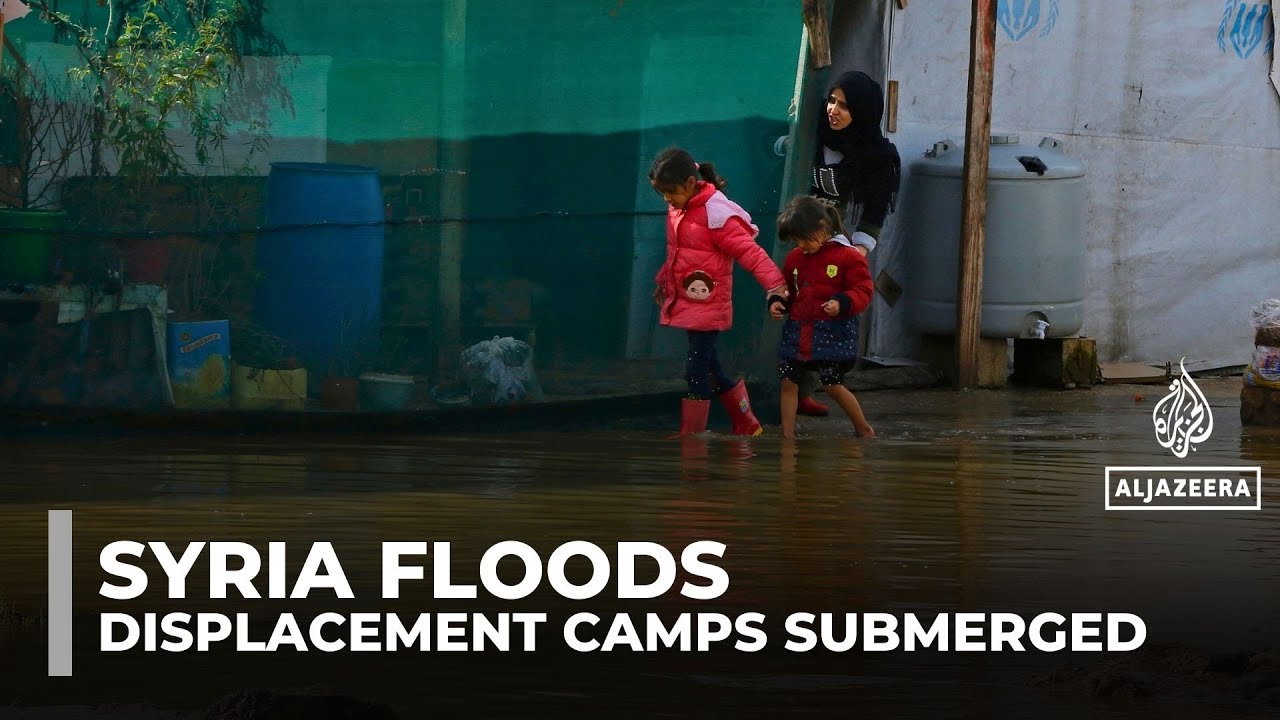 Heavy rains flood makeshift tents in Syria, deepening misery for displaced families