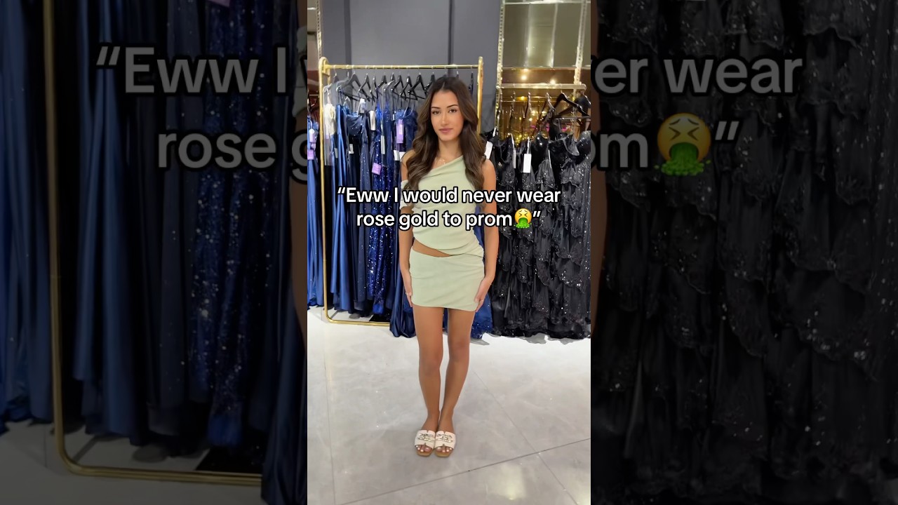 Would you wear rose gold? #prom #promdressshopping #promdress #dress #promdresses #fashion