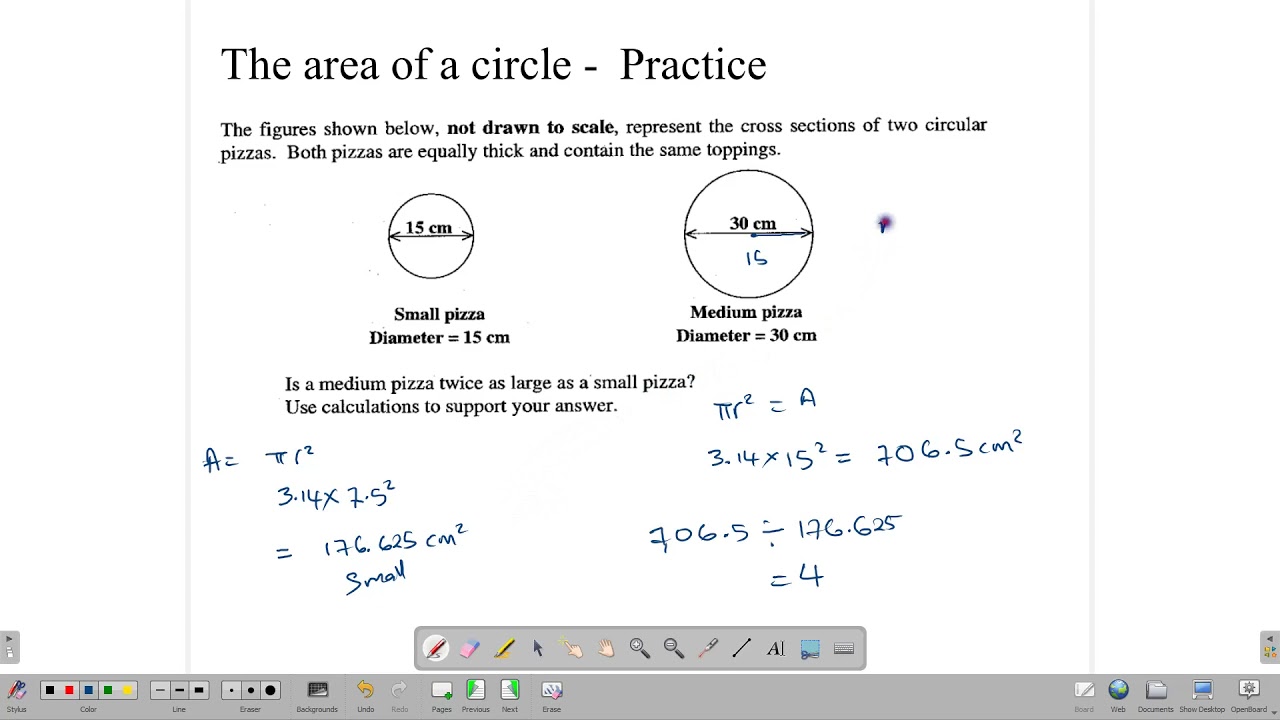 Measurement   Areas of circles and Sectors