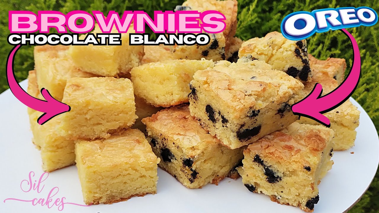Brownie de Chocolate Blanco - Brownie OREO - Receta Fácil de Brownie