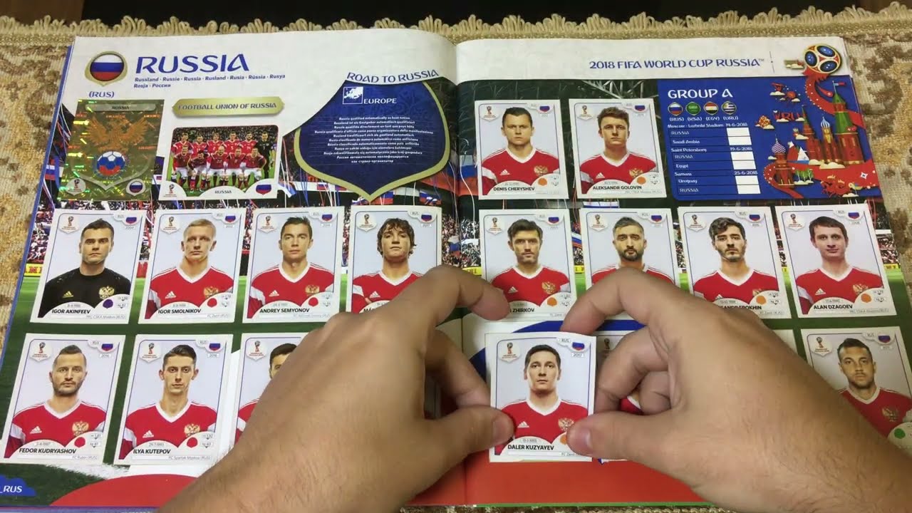 COLANDO FIGURINHAS ÁLBUM COPA DO MUNDO 2018 PANINI GOLD EDITION - ( GRUPO A ) - PARTE 3 #(259)