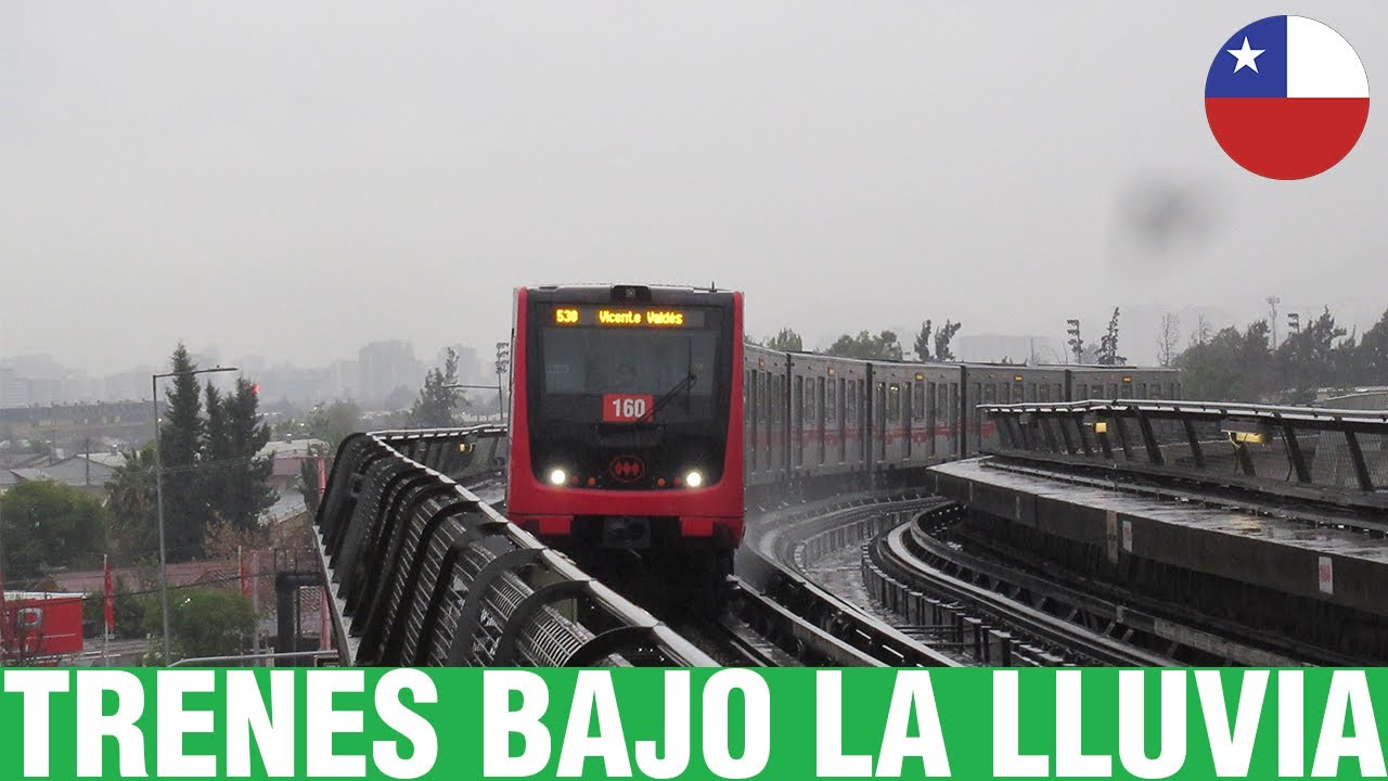 Metro De Santiago | Trenes de L5 vs La Lluvia