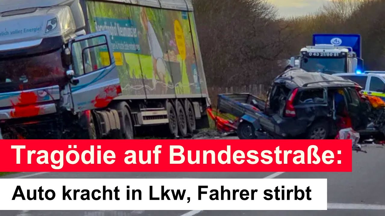 Tragödie auf Bundesstraße: Auto kracht in Lkw, Fahrer stirbt