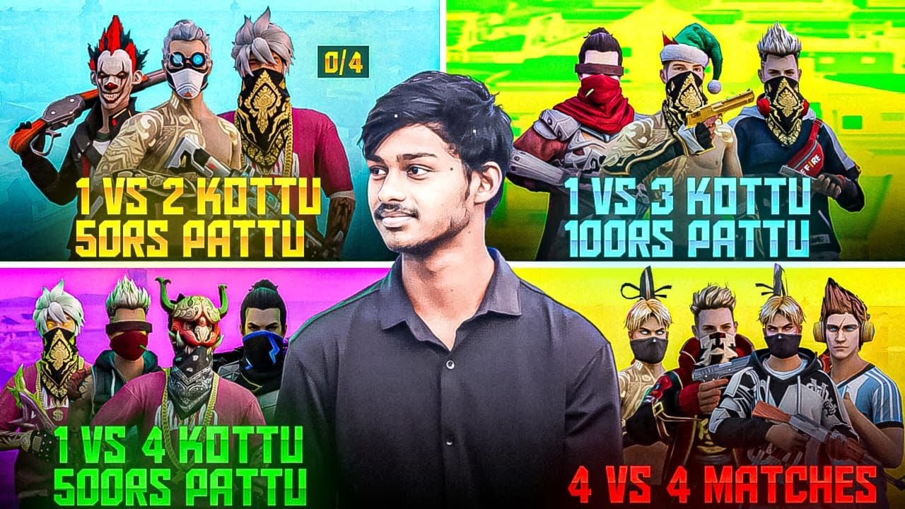 1VS2 || 1VS3 || 1VS4 ||4VS4  || GIVEAWAY|| FREEFIRE LIVE IN TELUGU || NAGU 444 IS LIVE #freefirelive