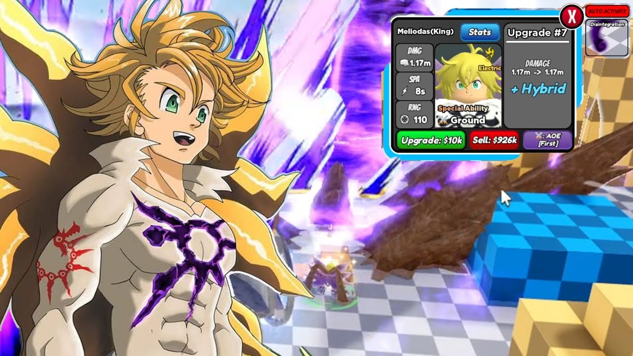 Gauntlet META 🤯60% Hp Gone Showcase Meliodas (King) |7 Star| [Update] All Star Tower Defense