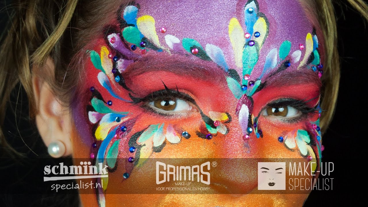 Kleuren fantasy schminkvoorbeeld
