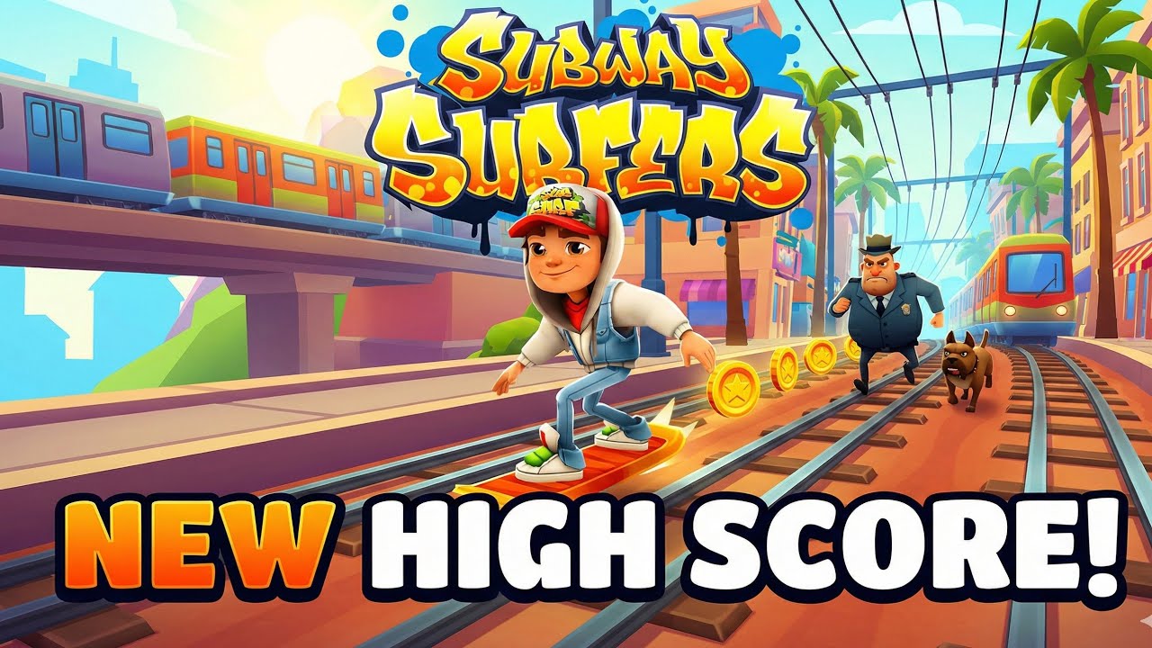 Subway Surfers gameplay speed run.