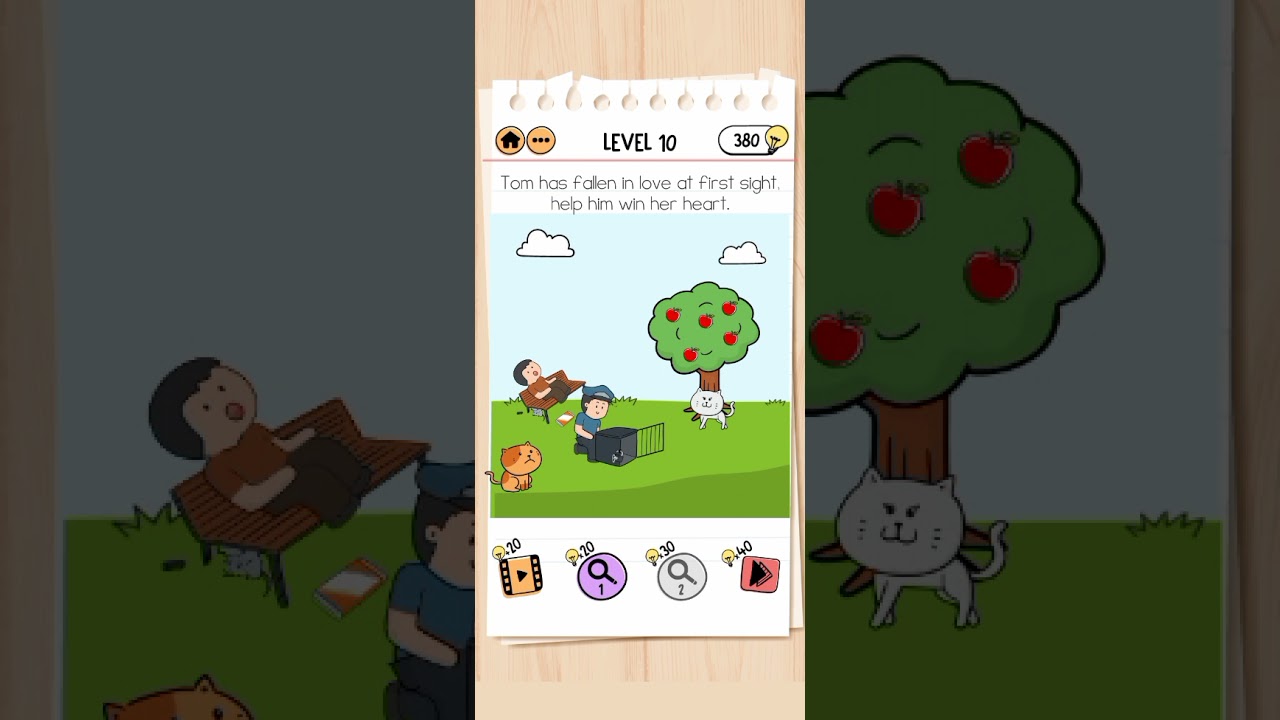 Brain Test 2 Tricky Stories Tom's Adventure All Levels 1-20 Solution or walkthrough