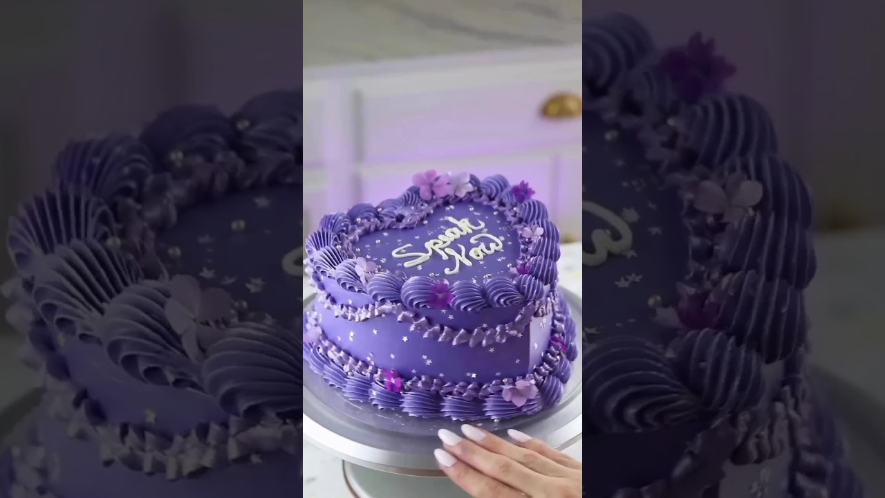 heart shape 💜 cake decoration ideas 💡 new cake decoration #@mohan3d-ib2or cake decoration