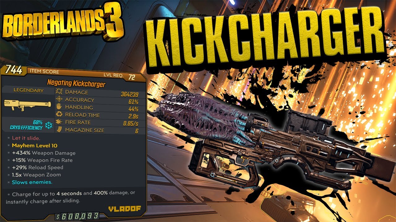 BORDERLANDS 3 | Руководство по легендарному оружию *Kickcharger*