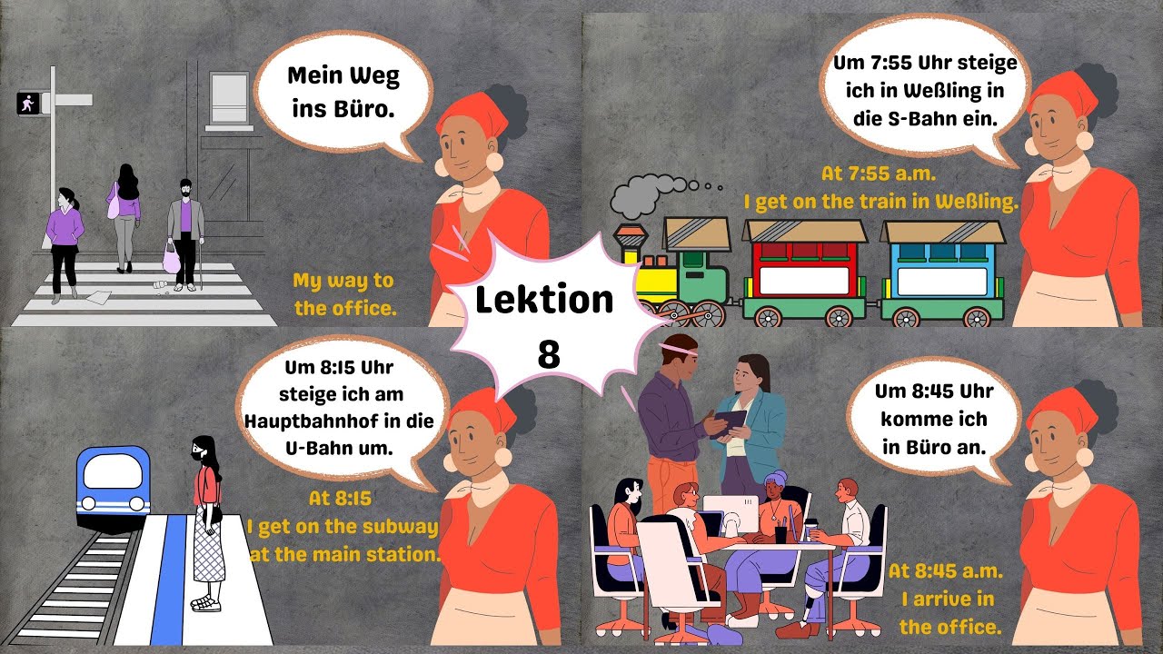 Mein Alltag - Meine t&auml;gliche Routine -Tagesablauf Lektion 8 /Daily routine - German for beginners A1