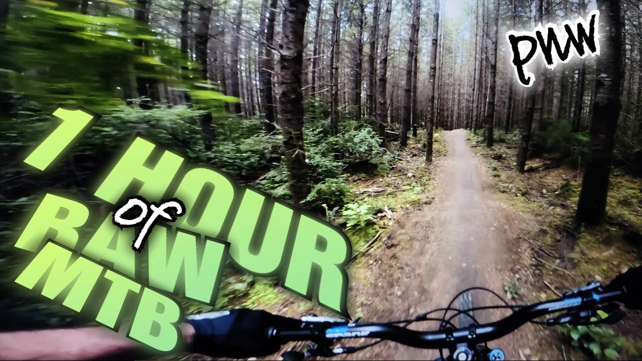 1 HOUR OF MTB TRAILS PNW no talking no music raw sound