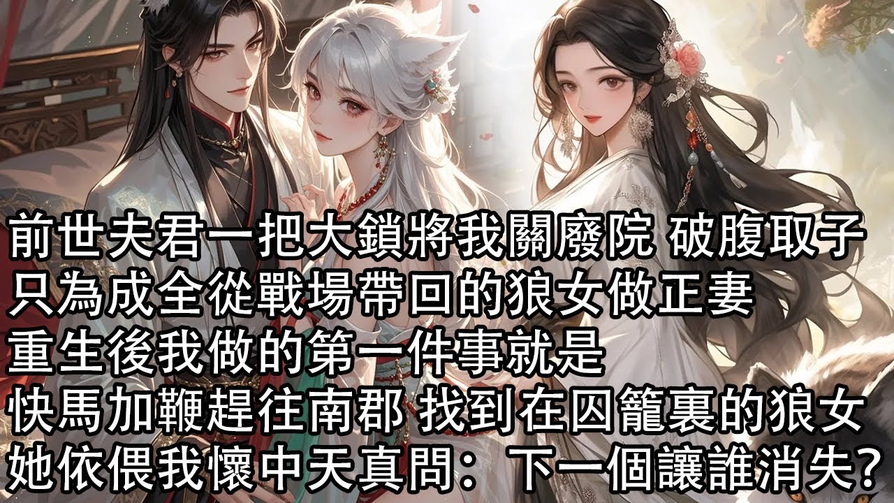 【一口氣看完】前世夫君一把大鎖將我關廢院 破腹取子，只為成全從戰場帶回的狼女做正妻，重生後我做的第一件事就是，快馬加鞭趕往南郡 找到在囚籠裏的狼女，她依偎我懷中天真問：下一個讓誰消失？