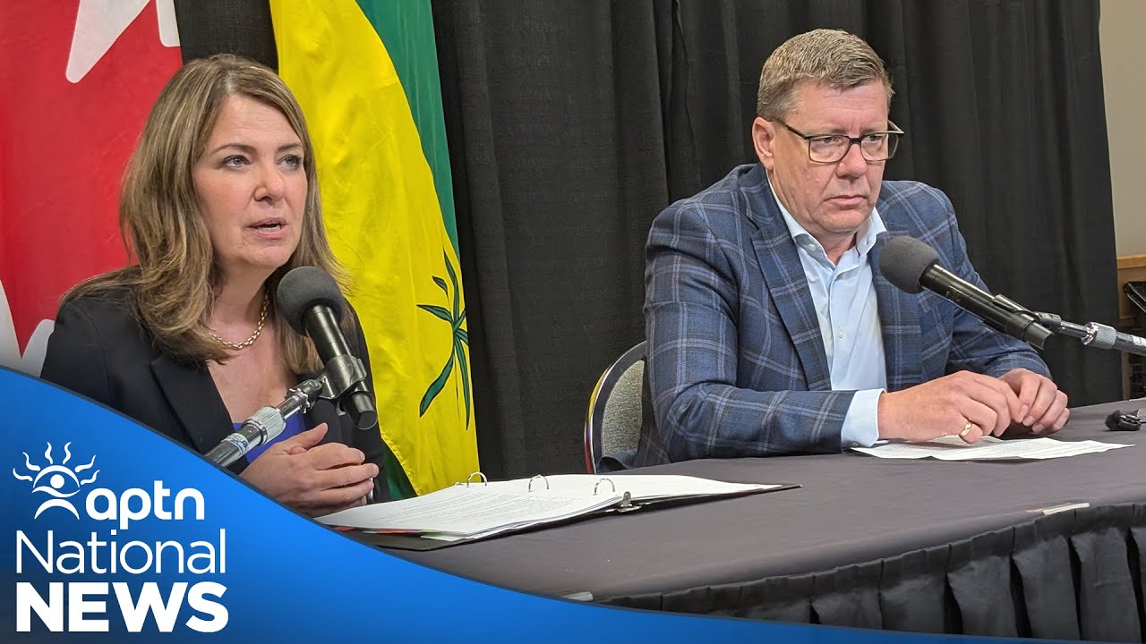 Scott Moe and Danielle Smith hold a joint caucus | APTN News