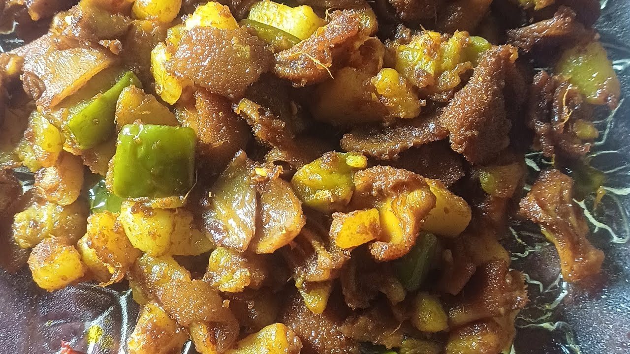 বেগুন আলু দিয়ে খাসির বট ভাজার রেসিপি