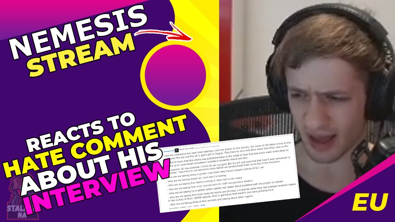 Nemesis Reacts to HATE Comment About His INTERVIEW to SHEEP ESPORTS 👀