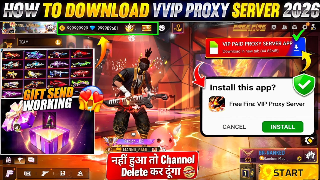 How To Download Proxy Server 💯😱🔥, proxy Server Free Fire Kaise Download Karen, Ob54 Proxy Server ff
